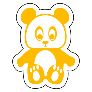 Hugging Panda Sticker (Yellow)